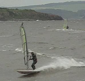 Stephen windsurfing at Silverknowes